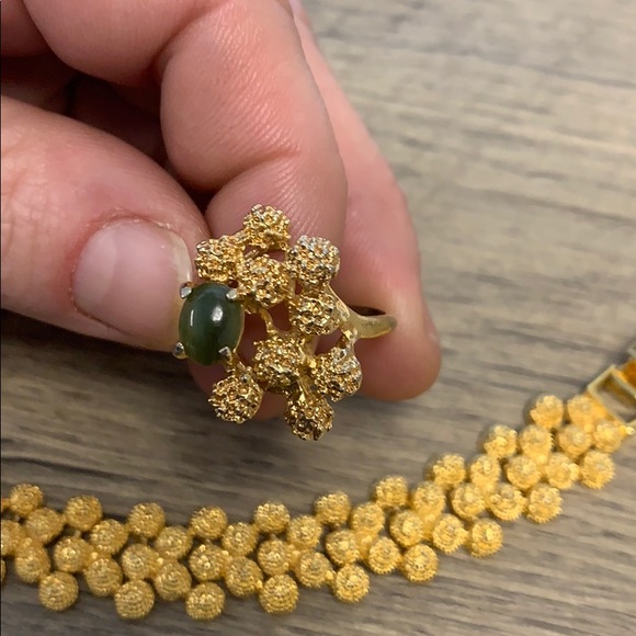 Vintage bracelet and ring set - Picture 2 of 3